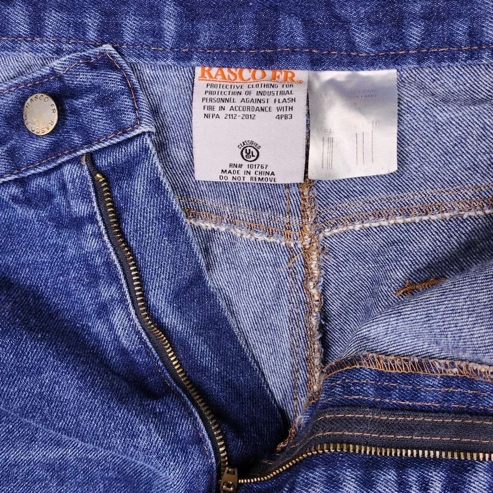 Rasco FR Flame Resistant Jeans Men 35x30 Blue Safety NFPA 2112 CAT2 Work JFR1210